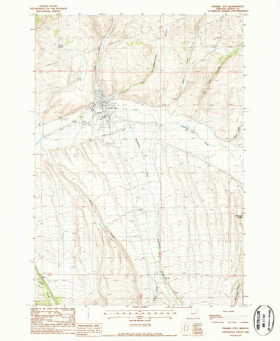 United States Geological Survey Prairie City, OR (1988, 24000-Scale) digital map