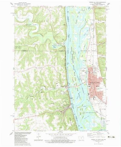 United States Geological Survey Prairie Du Chien, WI-IA (1983, 24000-Scale) digital map