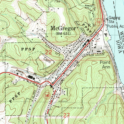 United States Geological Survey Prairie Du Chien, WI-IA (1983, 24000-Scale) digital map