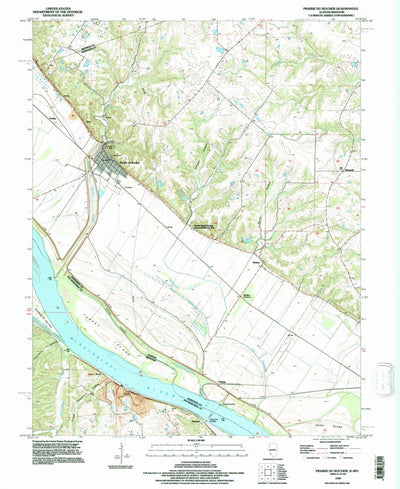 United States Geological Survey Prairie Du Rocher, IL-MO (1993, 24000-Scale) digital map