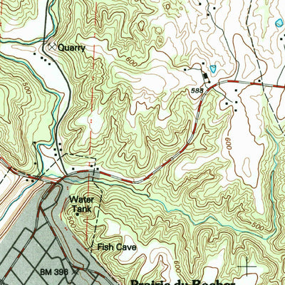 United States Geological Survey Prairie Du Rocher, IL-MO (1993, 24000-Scale) digital map