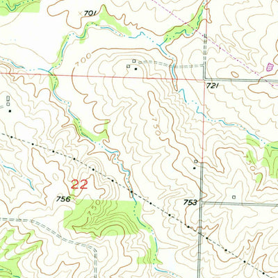 United States Geological Survey Prairie Hill, MO (1953, 24000-Scale) digital map