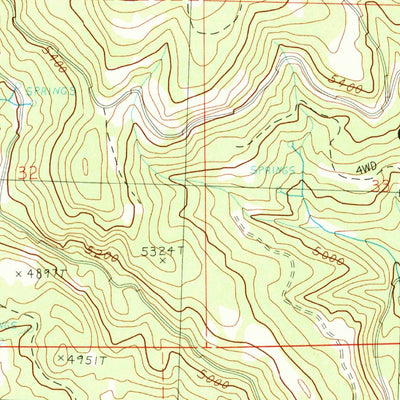 United States Geological Survey Prairie Hill, OR (1990, 24000-Scale) digital map