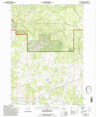 United States Geological Survey Prairie Hill, OR (1992, 24000-Scale) digital map
