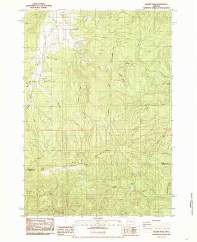 United States Geological Survey Prairie Peak, OR (1984, 24000-Scale) digital map