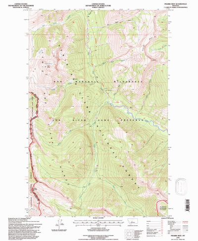 United States Geological Survey Prairie Reef, MT (1995, 24000-Scale) digital map