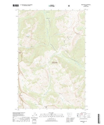 United States Geological Survey Prairie Reef, MT (2020, 24000-Scale) digital map