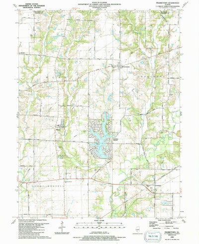 United States Geological Survey Prairietown, IL (1990, 24000-Scale) digital map