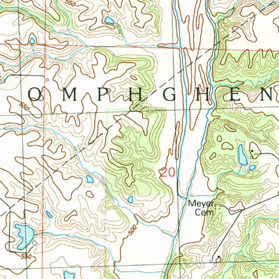 United States Geological Survey Prairietown, IL (1990, 24000-Scale) digital map