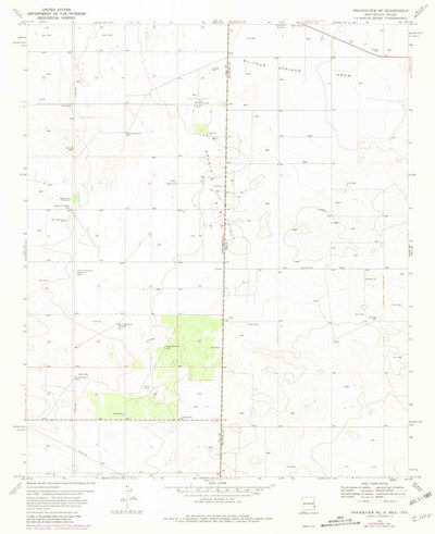United States Geological Survey Prairieview NE, NM-TX (1970, 24000-Scale) digital map