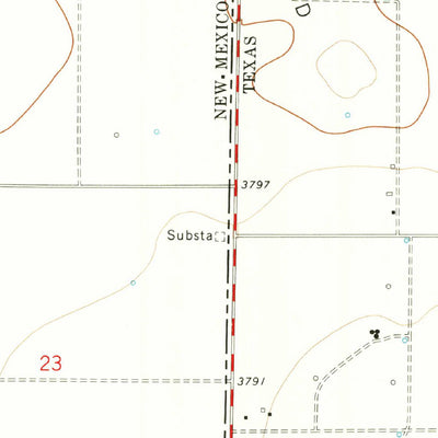 United States Geological Survey Prairieview NE, NM-TX (1970, 24000-Scale) digital map