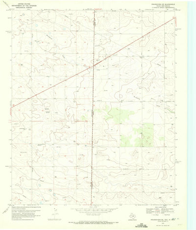 United States Geological Survey Prairieview SE, TX-NM (1970, 24000-Scale) digital map
