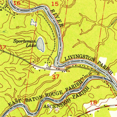 United States Geological Survey Prairieville, LA (1953, 24000-Scale) digital map