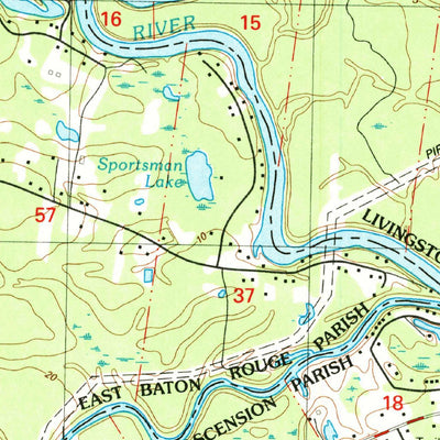 United States Geological Survey Prairieville, LA (1991, 24000-Scale) digital map