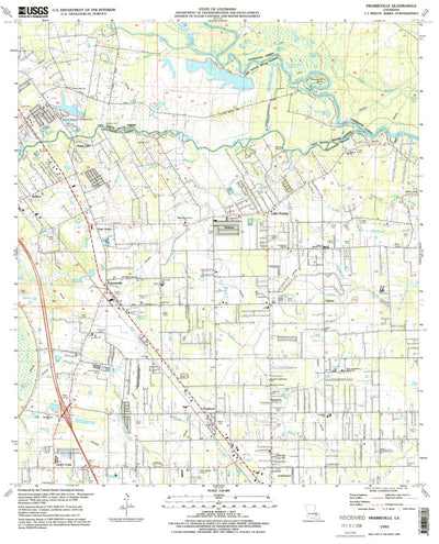 United States Geological Survey Prairieville, LA (1995, 24000-Scale) digital map