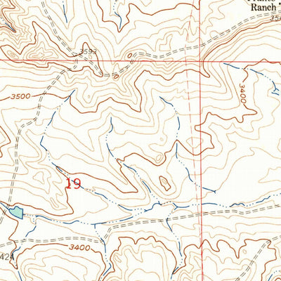United States Geological Survey Prante Ranch, MT (1960, 24000-Scale) digital map