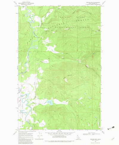 United States Geological Survey Prater Mountain, ID (1967, 24000-Scale) digital map