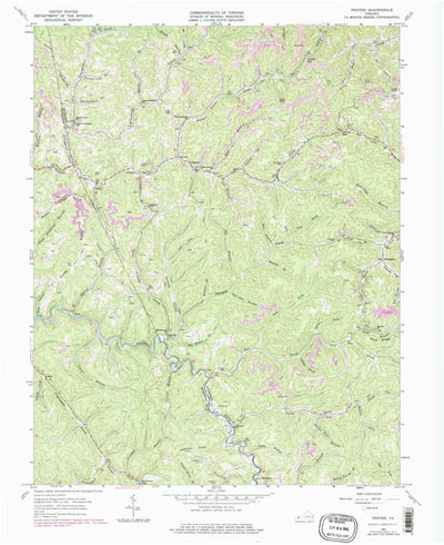 United States Geological Survey Prater, VA (1963, 24000-Scale) digital map