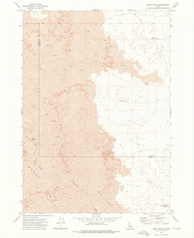 United States Geological Survey Pratt Butte, ID (1972, 24000-Scale) digital map