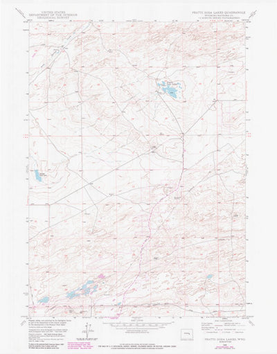 United States Geological Survey Pratts Soda Lakes, WY (1949, 24000-Scale) digital map