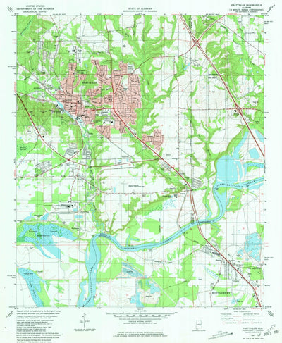 United States Geological Survey Prattville, AL (1981, 24000-Scale) digital map
