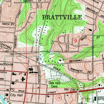 United States Geological Survey Prattville, AL (1981, 24000-Scale) digital map