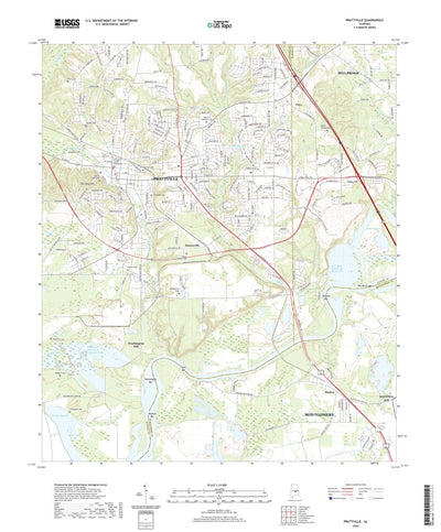 United States Geological Survey Prattville, AL (2020, 24000-Scale) digital map
