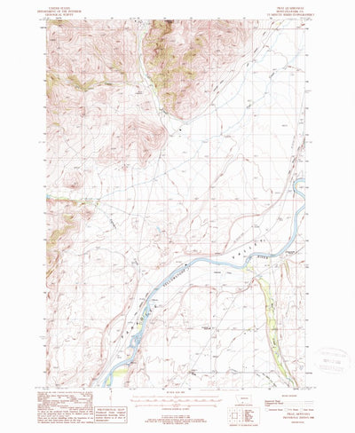 United States Geological Survey Pray, MT (1988, 24000-Scale) digital map