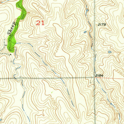 United States Geological Survey Precept, NE-KS (1957, 24000-Scale) digital map