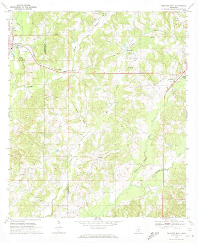 United States Geological Survey Prentiss West, MS (1970, 24000-Scale) digital map