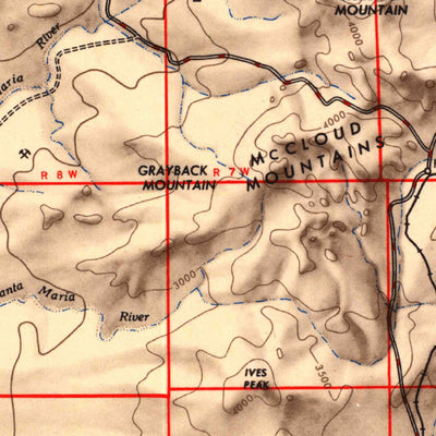 United States Geological Survey Prescott, AZ (1950, 250000-Scale) digital map