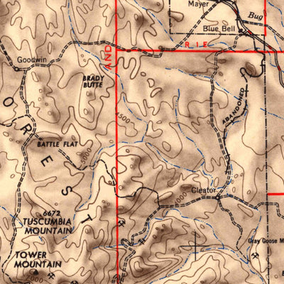 United States Geological Survey Prescott, AZ (1950, 250000-Scale) digital map