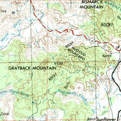 United States Geological Survey Prescott, AZ (1954, 250000-Scale) digital map