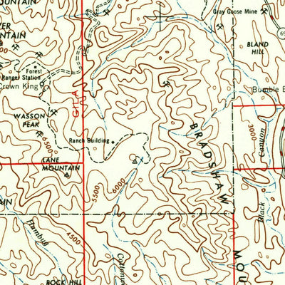 United States Geological Survey Prescott, AZ (1959, 250000-Scale) digital map