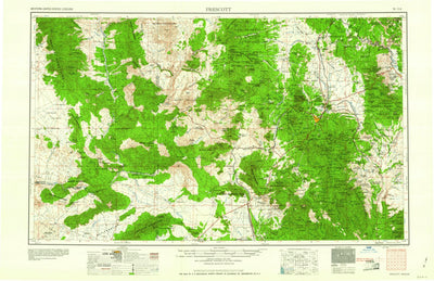 United States Geological Survey Prescott, AZ (1960, 250000-Scale) digital map