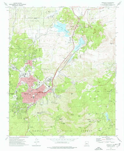 United States Geological Survey Prescott, AZ (1973, 24000-Scale) digital map