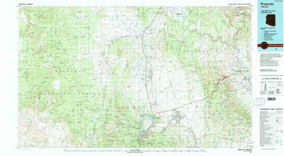 United States Geological Survey Prescott, AZ (1981, 100000-Scale) digital map