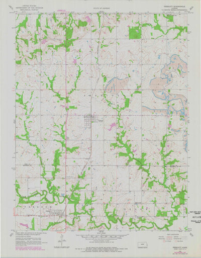 United States Geological Survey Prescott, KS (1958, 24000-Scale) digital map