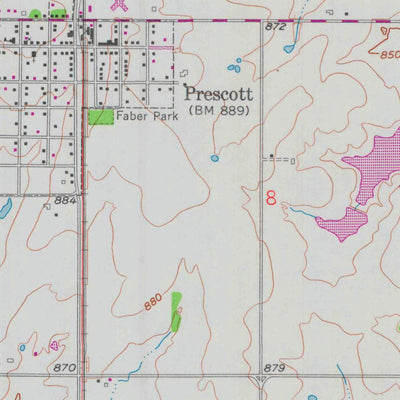 United States Geological Survey Prescott, KS (1958, 24000-Scale) digital map