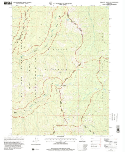 United States Geological Survey Prescott Mountain, CA (1997, 24000-Scale) digital map