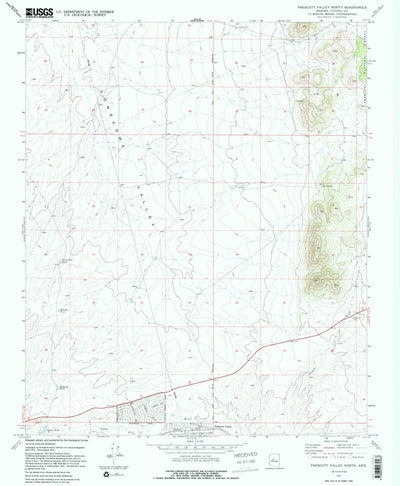 United States Geological Survey Prescott Valley North, AZ (1973, 24000-Scale) digital map