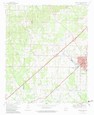 United States Geological Survey Prescott West, AR (1970, 24000-Scale) digital map