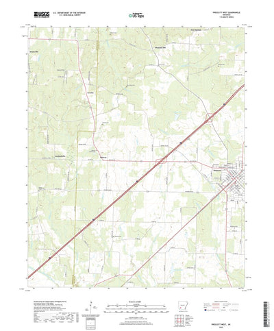 United States Geological Survey Prescott West, AR (2020, 24000-Scale) digital map