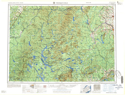 United States Geological Survey Presque Isle, ME (1958, 250000-Scale) digital map