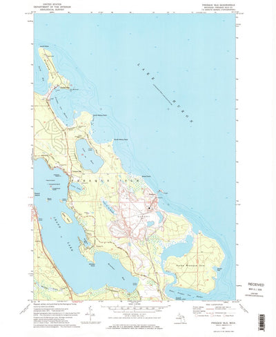 United States Geological Survey Presque Isle, MI (1971, 24000-Scale) digital map