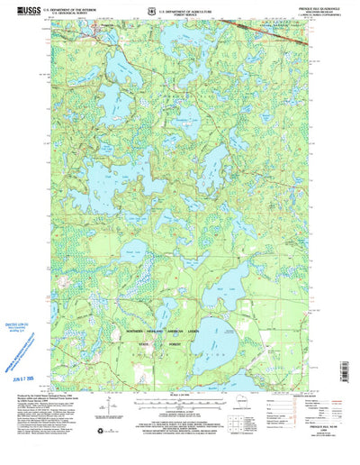 United States Geological Survey Presque Isle, WI-MI (1999, 24000-Scale) digital map