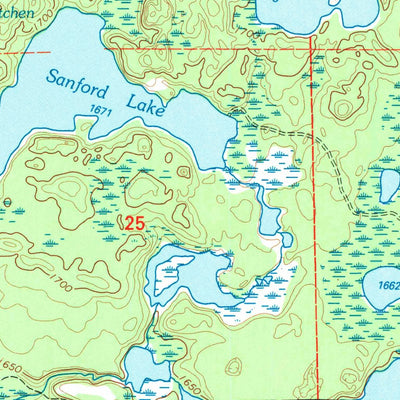 United States Geological Survey Presque Isle, WI-MI (1999, 24000-Scale) digital map