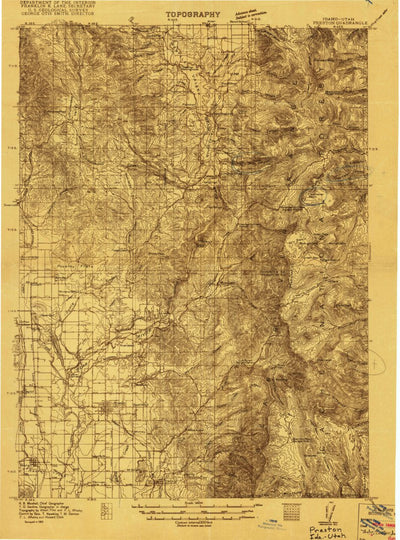 United States Geological Survey Preston, ID (1915, 96000-Scale) digital map