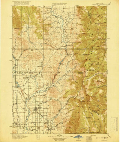 United States Geological Survey Preston, ID (1918, 125000-Scale) digital map