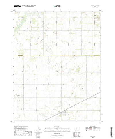 United States Geological Survey Preston, KS (2018, 24000-Scale) digital map